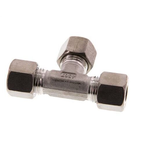 10S Raccord à compression en T en acier inoxydable 630 Bar DIN 2353