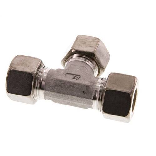 20S Raccord à compression en T en acier inoxydable 400 Bar DIN 2353