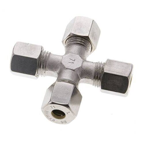 8S Raccord à compression croisée en acier inoxydable 630 Bar DIN 2353