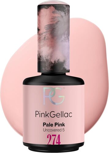 Vernis Semi Permanent - 274 Pale Pink 15ml - Vernis ¿¿ Ongles Gel Pour 14+ Jours De Manucure Impeccable - Facile ¿¿ Utiliser - Semi Permanent Facile ¿¿ Enlever 