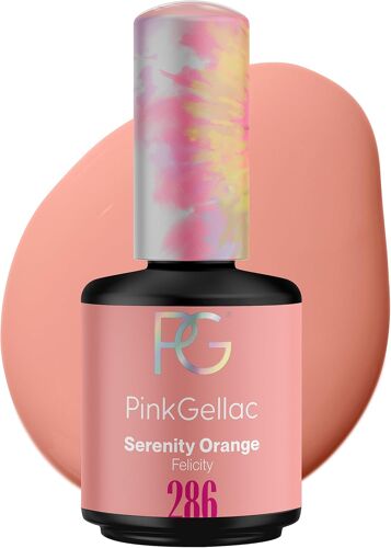 Vernis Semi Permanent - 286 Serenity Orange 15ml - Vernis ¿¿ Ongles Gel Pour 14+ Jours De Manucure Impeccable - Facile ¿¿ Utiliser - Semi Permanent Facile ¿¿ Enlever 