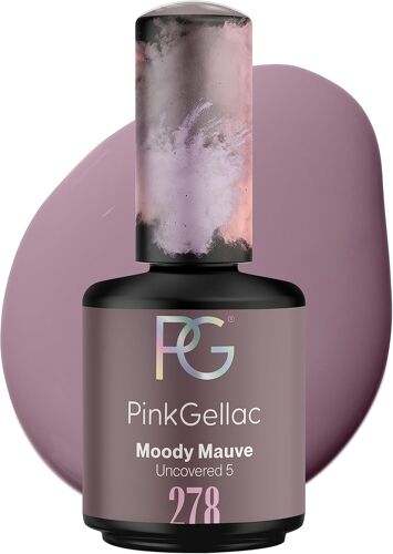 Vernis Semi Permanent - 278 Moody Mauve 15ml - Vernis ¿¿ Ongles Gel Pour 14+ Jours De Manucure Impeccable - Facile ¿¿ Utiliser - Semi Permanent Facile ¿¿ Enlever 