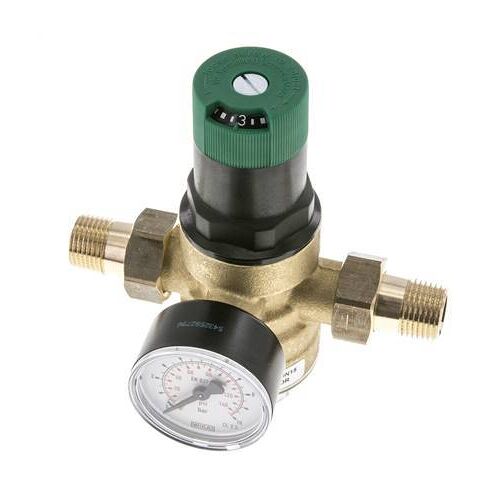 Réducteur De Pression De Filtre Laiton R1/2'' 40 L/Min 1.5-6 Bar/22-87Psi Eau Potable