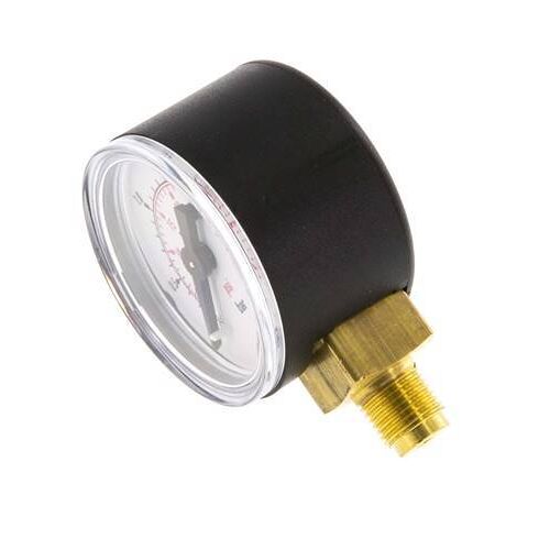 0..2.5 Bar (0..36 lb/po2) Manomètre sous plastique/laiton 40 mm Classe 2.5