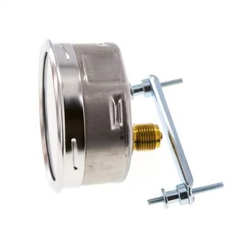 0..40 Bar (0..580 psi) Manomètre monté sur panneau Acier/laiton 100 mm Classe 1.0 (support)