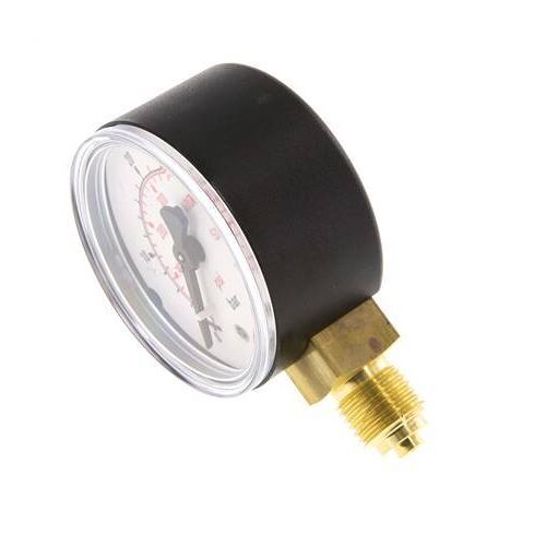 0..40 Bar (0..580 psi) Manomètre sous plastique/laiton 50 mm Classe 2.5