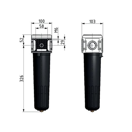 Filtre à charbon actif G1'' 5500l/min Semi-Auto Metal Multifix 5