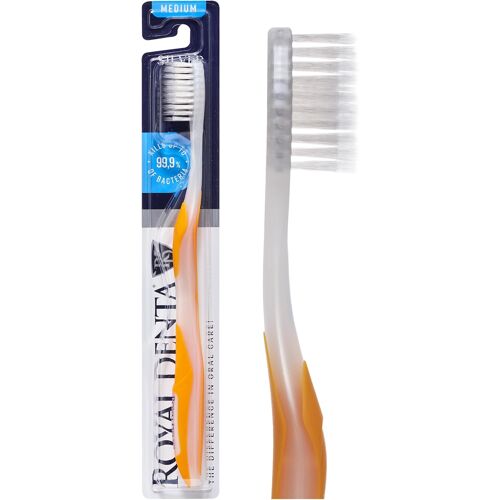 Royal Denta Medium, Nano Argent Brosse ¿¿ Dents, Jaune 