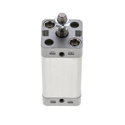ISO 21287 Vérin Compact à Double Effet 20-40mm - Magnétique - Tige Filetée