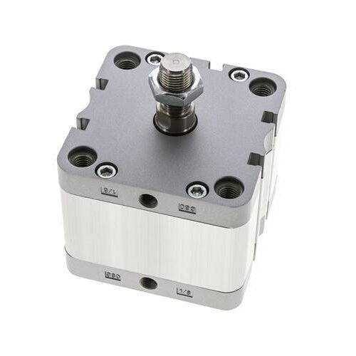 ISO 21287 Vérin Compact à Double Effet 80-25mm - Magnétique - Tige Filetée
