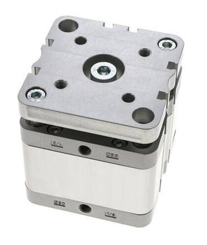 ISO 21287 Vérin Compact à Double Effet 80-25mm - Magnétique - Non Rotatif