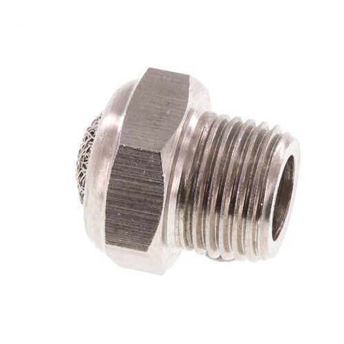 Silencieux Pneumatique Compact En Acier Inoxydable Npt 1/8'' 1.4301 Maille