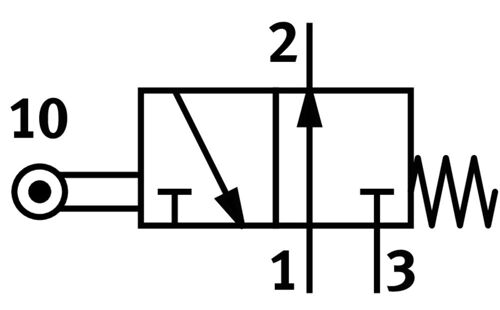 Festo 3/2 NO Monostable Soupape À Levier Roulant G1/4 600l/min - 8991