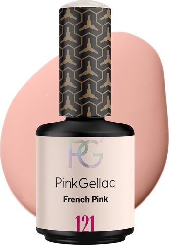 Vernis Semi Permanent - 121 French Pink 15 Ml - Vernis ¿¿ Ongles Gel Pour 14+ Jours De Manucure Impeccable - Facile ¿¿ Utiliser - Semi Permanent Facile ¿¿ Enlever 