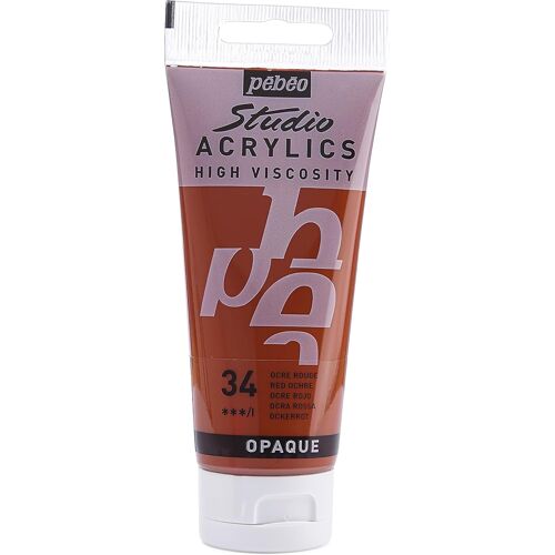 Studio Acrylique Tube Ocre Rouge 100 Ml