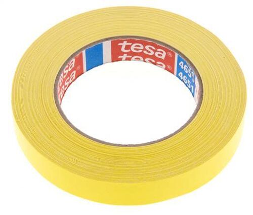 Ruban adhésif industriel 19mm/25m jaune