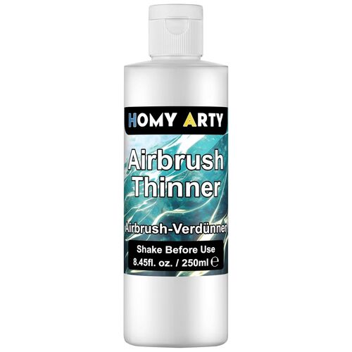 Diluant pour A¿¿rographe - 250 ML Diluant pour Peinture Acrylique ? Base d'eau pour Am¿¿liorer Le Flux De Peinture pour Les Mod¿¿les en M¿¿tal Et en Plastique, Diluant pour Peinture A¿¿rographe