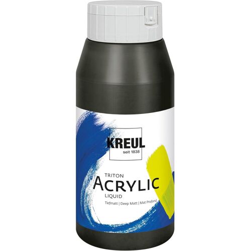 Solo Goya Triton Peinture Acrylique Noir Flacon De 750 Ml S¿¿Chage Rapide Avec Un Aspect Mat Qualit¿¿ ¿¿Tude Peinture ¿¿ Base D¡®Eau Polyvalente, Opaque Et ¿¿Conomique