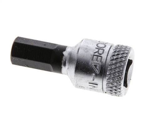 Insert pour douille 1/4"" Gedore 28mm long pour vis à douille hexagonale 6 mm