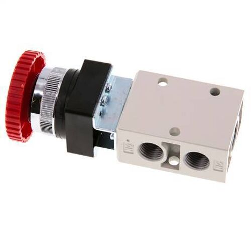 bouton d'arrêt d'urgence 3/2 G1/4'' rouge 0-8bar/0-112psi YPC