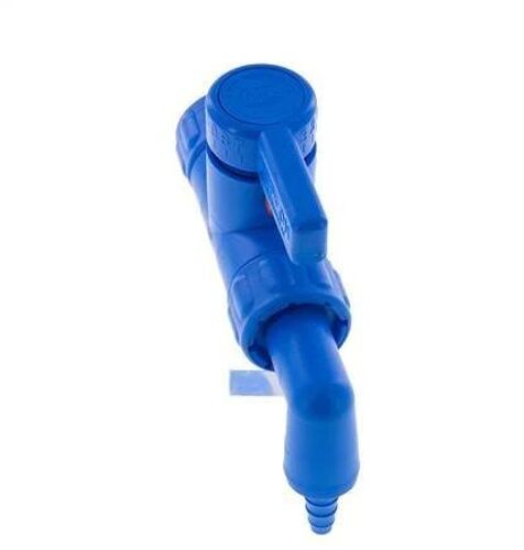 Robinet à boisseau sphérique à 2 voies en PE, 10 mm de diamètre