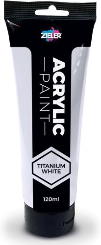 Peinture Acrylique Blanc Titane | Tube Facile ¿¿ Presser De 120 Ml