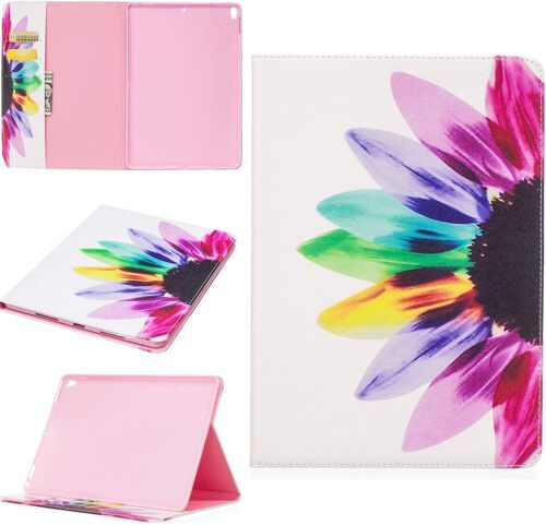 ?tui pour Apple iPad Pro 10.5"" [2017] Tablette PU Cuir Flip Coque Fleurs Motif avec Fente pour Carte et Built Stand et Veille/R¿¿veil Automatique Fonction Protection Cas, 05