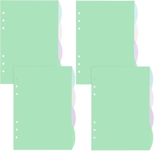 16 Feuilles Intercalaires A5 Plastique,Pour Classeur A5 6 Anneaux,Couleur S¿¿Parateurs A5 Planificateur,S¿¿Parateur Onglet De Page D'index Pour Le Carnet De Notes