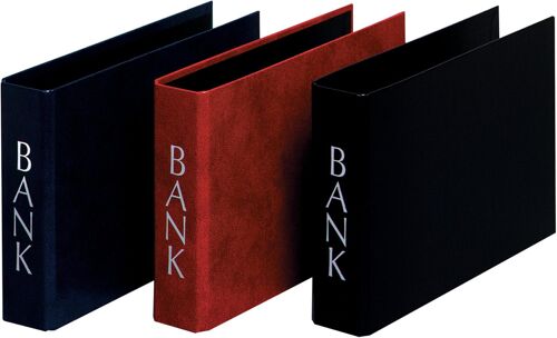 Classeur Banque Din Long, Lot De 3 Pi¿¿Ces, Bordeau/Noir/Bleu
