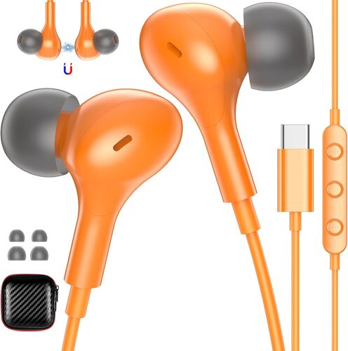 KALANKA-Ecouteurs Filaire USB C avec Microphone pour iPhone 17 Pro Max 16 15Plus, Casque USB Type-C pour xiaomi 17 ultrat Leica redmi Note 14 pro5g 14t 15 Ultra Pixel 9 10 9a Magic 7 Lite 400 200, Ar