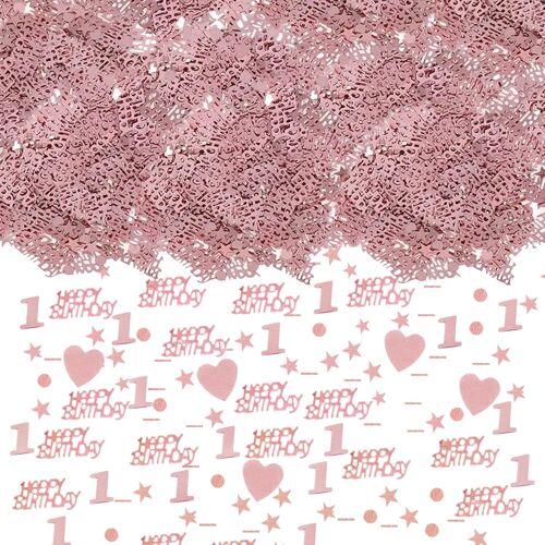Lot de 1650 confettis d¿¿coratifs en or rose - Confettis d¿¿coratifs num¿¿riques - Parfait pour d¿¿coration de table - Accessoires de f¿ºte (1)