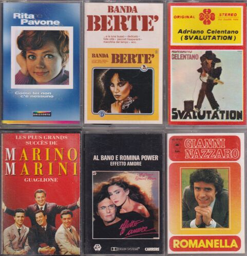 Variétés Italiennes Pavone Berté Celentano Etc Lot De 6 K7 Cassettes Audio Tape