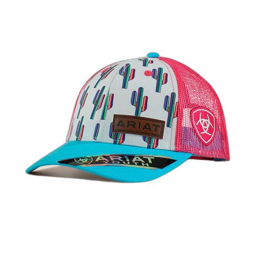 Casquette Trucker Fille Ariat Cactus Print Tu Femme Blanc