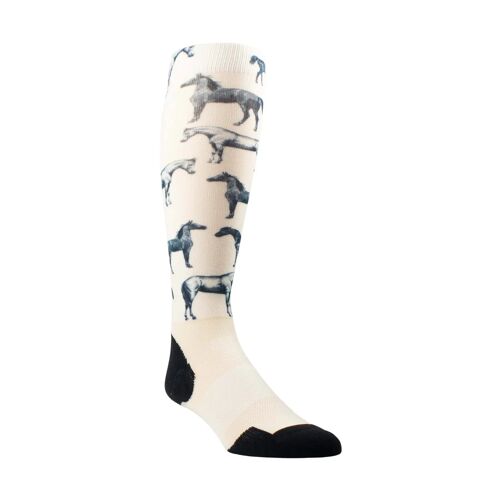 Chaussettes Équitation Femme Ariat Tek Slim Printed M Femme Beige