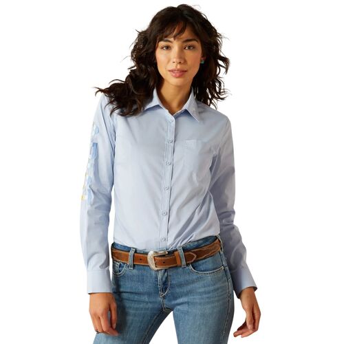 Chemise D'équitation Femme Ariat Team Kirby Stretch L Femme Bleu