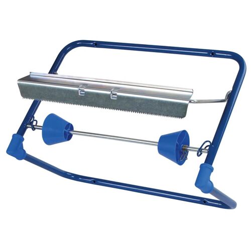 Porte-rouleau mural en métal laqué Kerbl TU Mixte Bleu