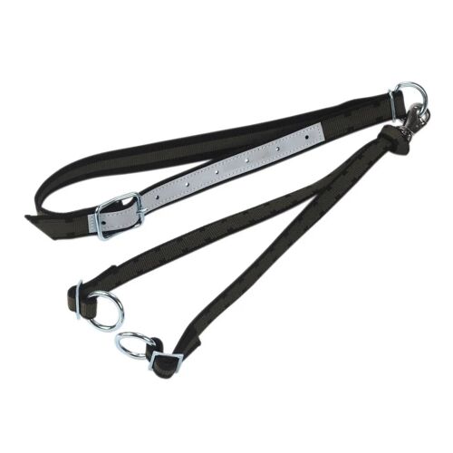 Sangle Double Collier Sol Avec Anneaux Kerbl 60 Cm Mixte Noir