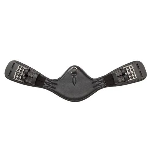 Sangle Courte En Cuir Pour Cheval Avec Élastique Kavalkade Casper 50 Cm Mixte Noir