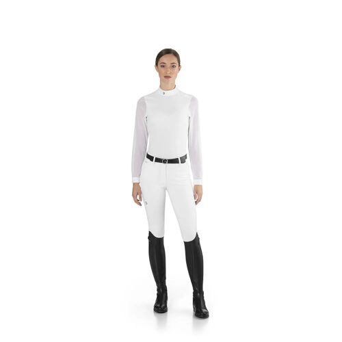 Polo De Concours Équitation Manches Longues Femme Ego 7 Rita 42 Femme Blanc