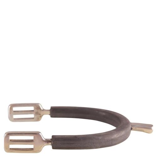 Éperonspour Cheval Avec Protecteurs Caoutchouc Enfant Br Equitation Prince De Galles 15 Mm Mixte Noir
