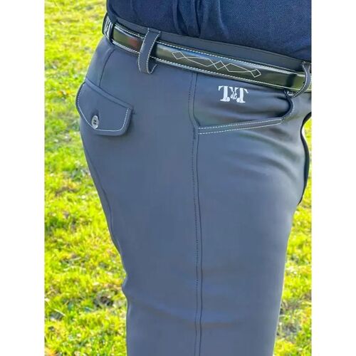 Pantalon Équitation Basanes Tissus T De T Ultime 42 Male Gris