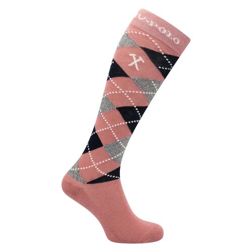 Chaussettes Équitation Femme Hv Polo Argyle 39/42 Femme Rose