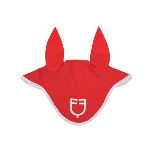 Bonnet Court En Tissu Technique Avec Logo Equestro Full Mixte Rouge