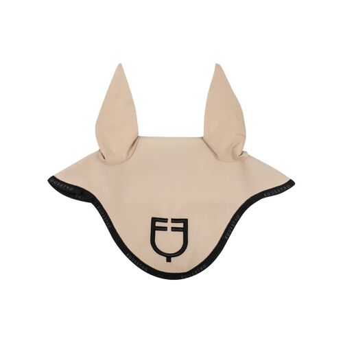 Bonnet Court En Tissu Technique Avec Logo Equestro Cob Mixte Beige