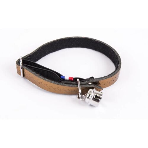 Collier Pour Chat En Cuir Tressé Martin Sellier Tu Mixte Beige