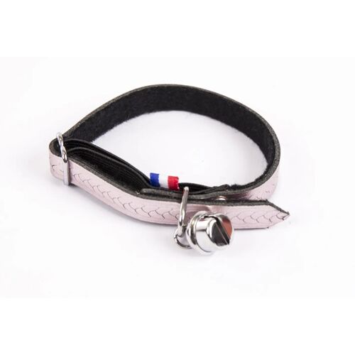 Collier Pour Chat En Cuir Tressé Martin Sellier Tu Mixte Rose