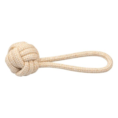Balle Pour Chien En Corde Dogu 21x8 Cm Mixte Beige