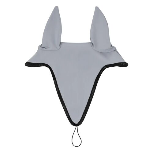 Bonnet Long En Tissu Technique Avec Attache Muserolle Equestro Full Mixte Gris