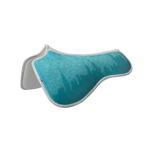 Coussinets pour cheval avec grip en silicone et fibre de bambou Acavallo Spine Free Lycra & Memory Foam TU Mixte Bleu