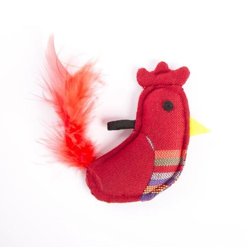 Jouet Peluche Pour Chat Coq Martin Sellier Tu Mixte Rouge
